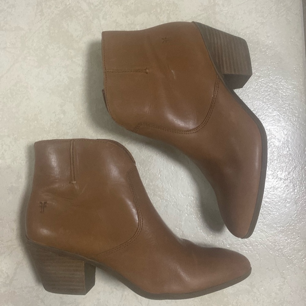 FRYE Women's Brown Leather Ankle Boots